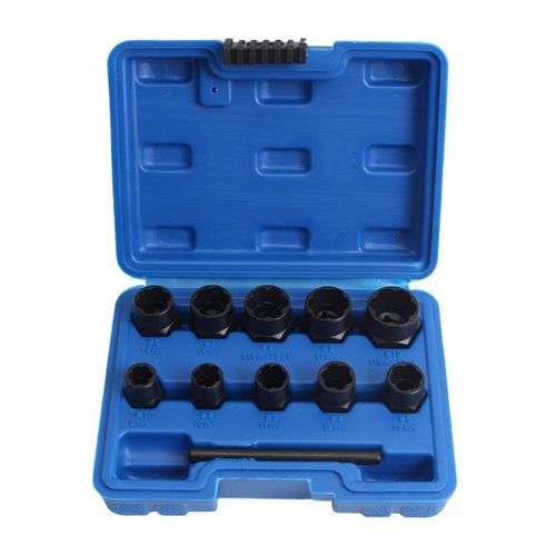 Generic 11Pcs Nut Bolt Extractor Socket Set Damaged Rusted Bolt