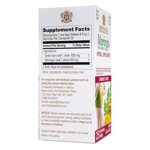 product_image_name-Hyleys-Moringa Oleifera & Green Tea Turmeric Flavor - 25 Tea Bags-8