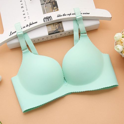 Fashion One Piece Seamless Sexy Gathering Bra With No Steel Ring Bra For  Girls(No.#4)