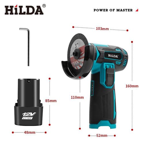 HiLDA 12V 19500rpm Electric Grinding Tool Multifunctional Angle Grinders Handheld Cutter-EU - image 2