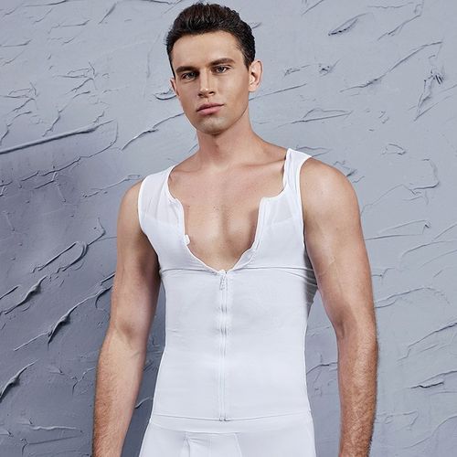 Men's Gynecomastia Compression Shaper Slimming Vest Compression Tank Top  T-Shirt