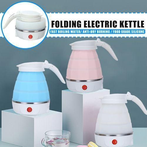 product_image_name-Generic-Travel Folding Electric Kettles Water Cups Portable Kit- Blue-1