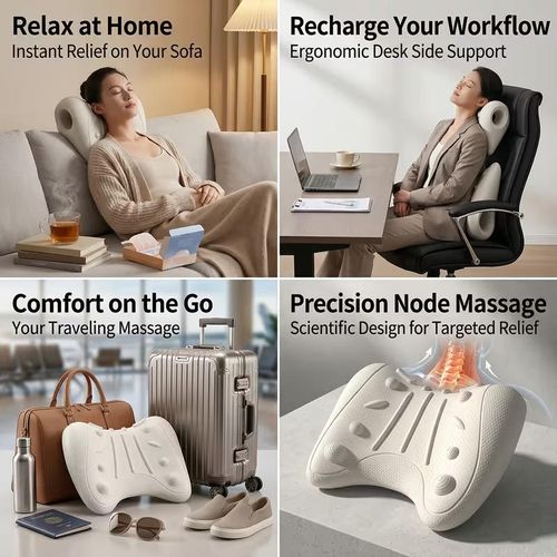 Generic Multi-Purpose Cervical Massage Pillow,Soothing Massage Neck Shoulder Pillow - image 6