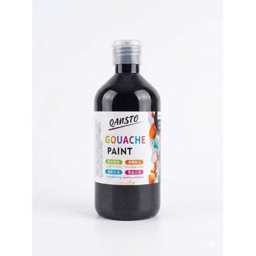 Generic QANSTO Premium Washable Gouache Paint – 500ml (Black)