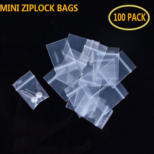 100Pcs Mini Zip lock Bags Cheaper Small Plastic Zipper Bag Ziplock Bag  Plastic Packaging Bags Ziplock Pill Packaging Pouches