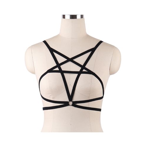 Fashion JLX.HARNESS Y Ladies Women Body Harness Bra Fetish Chest-S008-ONE  SIZE FITS ALL