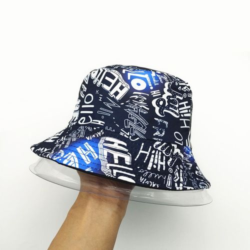 Fashion 20 Colors Black Cotton Embroidered Bucket Hat Men Women