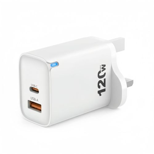 Generic 120W Fast Charger PD USB C + USB A Dual Port Wall Charger For iPhone Samsung Android
