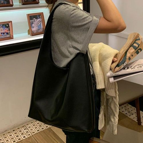 Casual Women Shoulder Bag PU Leather Tote Handbag Female Shopping Bags Soft  Leather Lady Purse Bags High Capacity Totes
