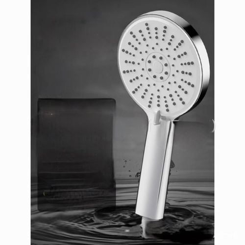 Generic  Silver High-Pressure Shower Head with 3 Modes – Flexible Hose & No-Drill Base Included - image 3