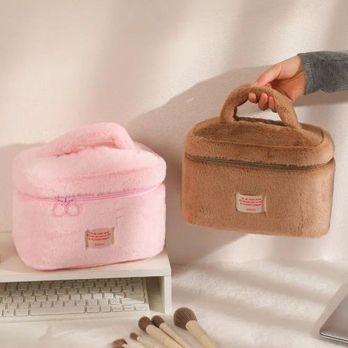 Style & Co Portable Cute Cosmetic/Toiletries Travel Plush bag - image 2