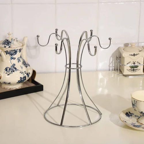 Generic 6 Hooks Metal Countertop Mug Rack Stand - Kitchen Cup Organizer - image 2