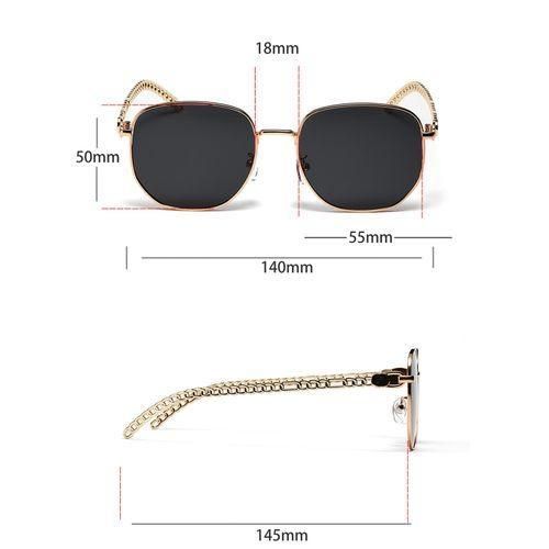 ONIBENZ Chain Hand Black Gradient Metal Frame Fashion Glasses - image 3