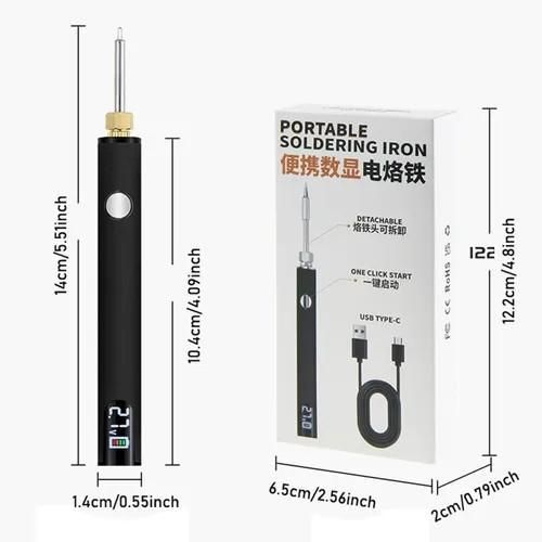 product_image_name-Generic-Radio Soldering Iron - 650mAh USB Rechargeable Pen-Style Design, Portable Electronic Repair Soldering Kit-1