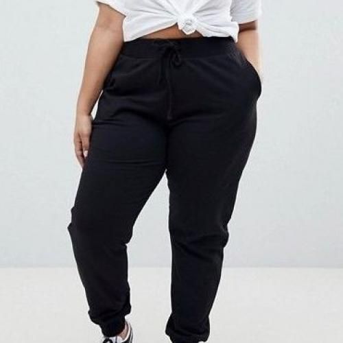 Fashion Female Joggers Pants - Black