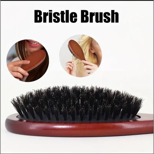 product_image_name-Generic-Hair Brush for Women & Men - Wooden Handle, Restores Shine & Texture, Gentle Detangling & Styling Brush for All Hair Types, Wooden Handle Brush.-5