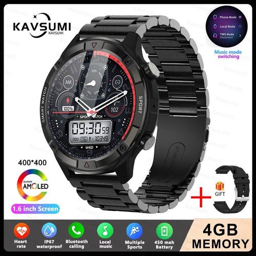 Generic Smart Watch Men 4G Memory Local Music Player 454 454 AMOLED Screen Bluetooth Call Sports Smartwatch For Huawei Android Apple Jumia Nigeria
