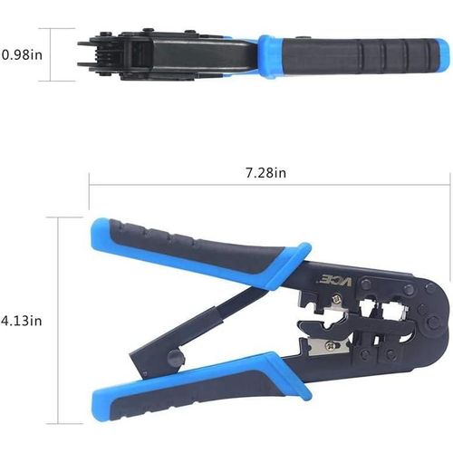 D-Link  Crimper Cutter Stripper All-in-one Multi-Tool for Network  & 100pcs Cat6 FTP pure copper gold-plated plug - image 7