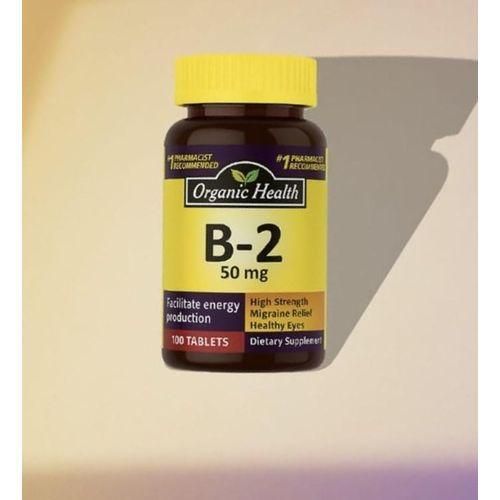 product_image_name-Organic Health-B2 ( Riboflavin) 100 tablets-2
