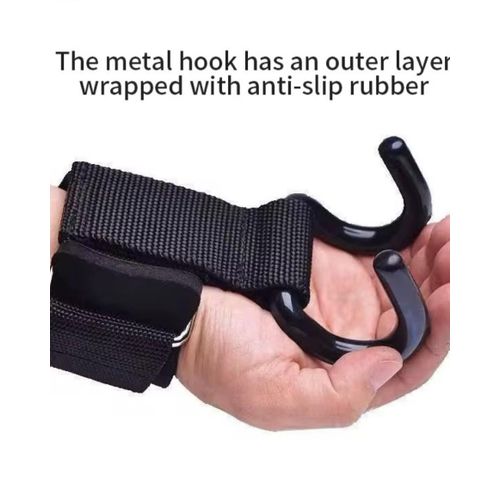Generic 2PCs Wrist Wraps With Heavy Duty Steel Hooks for Pro Weightlifting - image 6