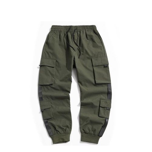 Fashion Green Cargo Combat Pant Joggers 
