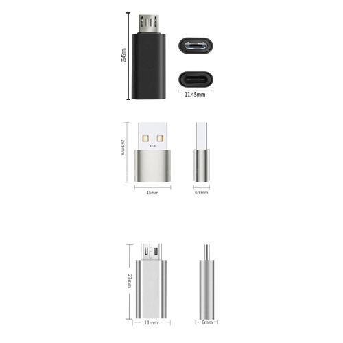 Generic 3PCS  Type-c To USB / Android /Miro Charger  Converter - image 8