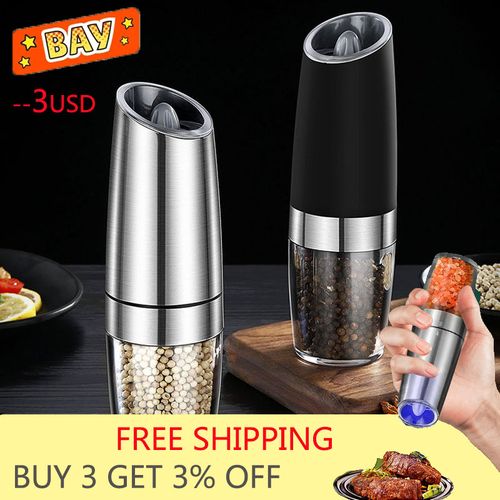 With Blue Light Automatic Kitchen Tool Gravity Electric Salt