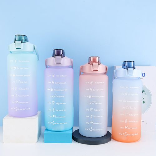 2l Large Capacity Water Bottle Straw Cup High Temperature Plastic