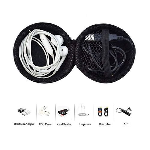 product_image_name-Fashion-Earphones/buds Jewellery Black Storage Case Bag-2