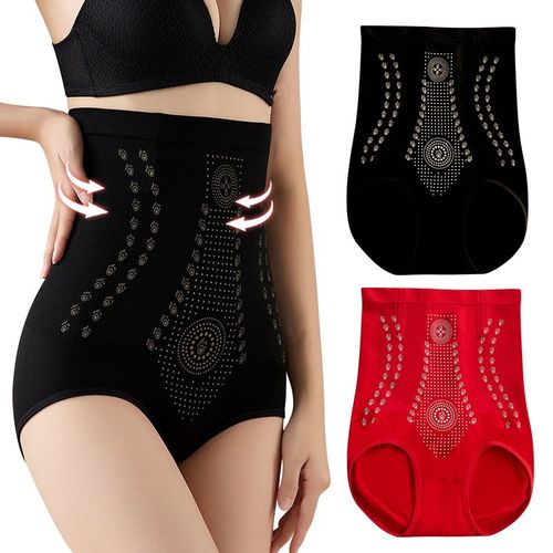 Fashion (2pcs Black Red 2)New High Waist Thermal Panties For Women
