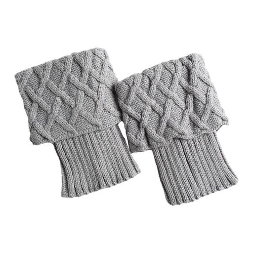 Fashion Women Leg Warmers Knit Warmers Protector Acrylic Breathable For Ash