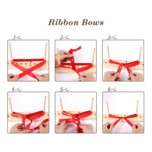 Bow Making Tool for Ribbon and Wreaths, Wooden Wreath Bow Maker for Making  Gift Bows Wrist Corsages Christmas Bows Party Decorations Hair Bows Holiday  Wreaths