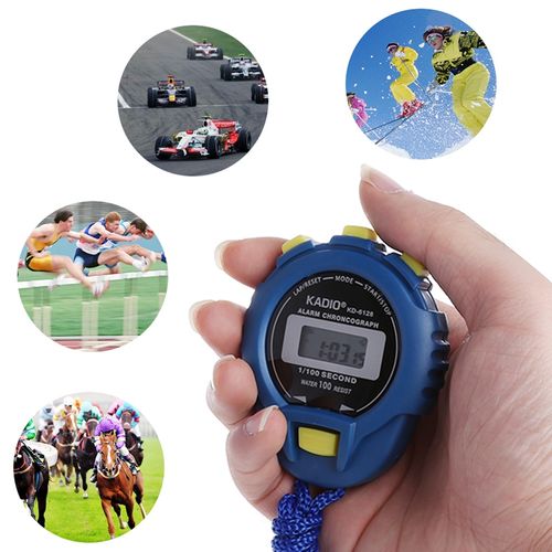 Digital LCD Chronograph Handheld Sports Counter Stopwatch Timer