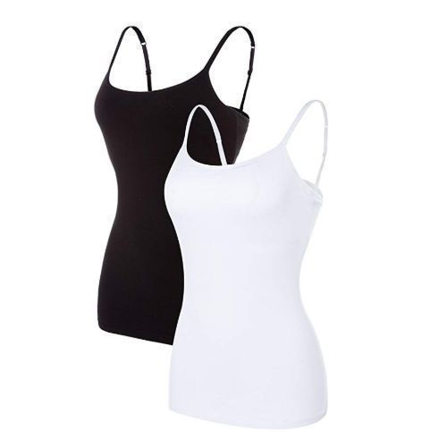 Fashion Ladies Cotton Strap Camisole Top- Black, White