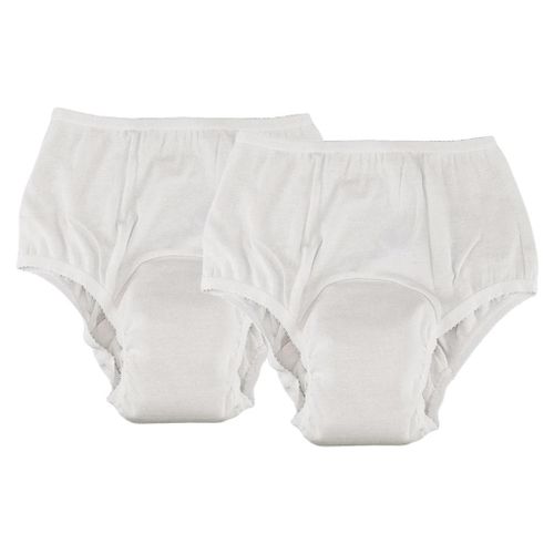 Generic 2 Pieces White Elderly Breathable Reusable Incontinence