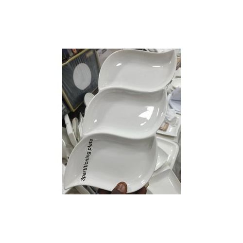 product_image_name-Generic-Porcelain 3 Partition Breakable Plate (6pieces)-1