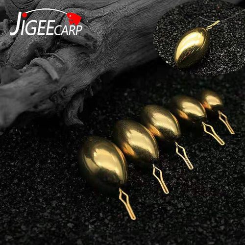 Generic JIGEECARP 5pcs Fishing Bullet Weights Stainless Brass Slip