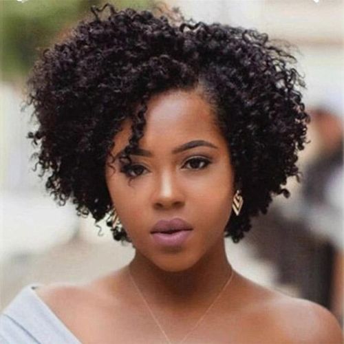 product_image_name-VOV-Short Kinky Curly Wigs Afro Jerry Curls Wig African Full Wigs for Ladies 8 Inch -1
