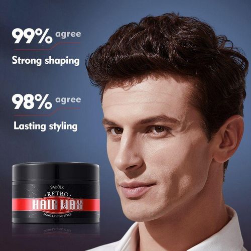 product_image_name-SADOER-MEN Hair and BEARD STYLING WAX for Men - Matte Finish and Natural Look Hair Styling Pomade Texture, Volume, Sculpting, Flexible Hair Wax Strong Hold, Natural Shine Long-lasting Hair-2