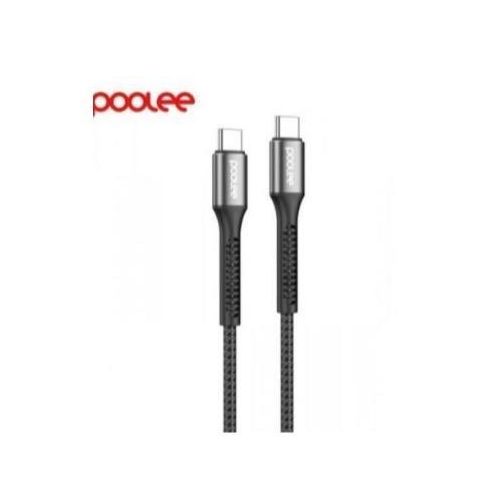 product_image_name-POOLEE-POOLEE’ POOLEE.C227 60W PD Fast Type-C To Type-C 2M Braided Cable Cord-1