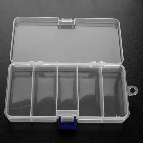 Generic 5 Compartments Fishing Tackle Box 2 Size Fly Fish Lure Box