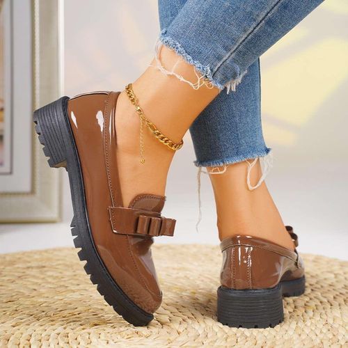 product_image_name-Fashion-Brown big Girls Low Heel New Arrival Princess Shoe-3