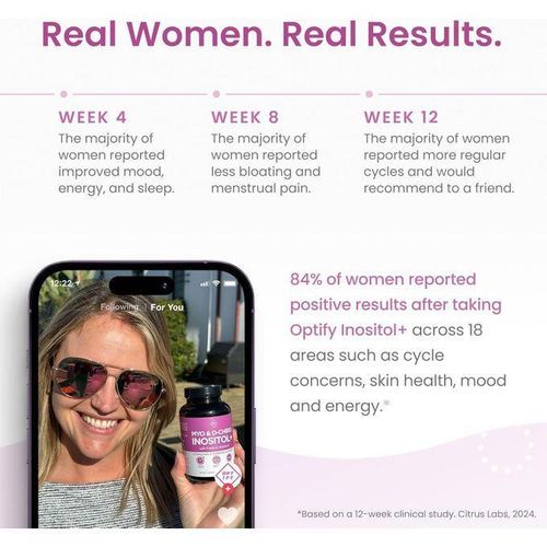 product_image_name-Optify-Myo-Inositol & D-Chiro Inositol Supplement for Women – 40:1 Ratio Plus Folate and Vitamin D – Support Healthy Hormonal Balance, Regular Cycles, & Ovarian Health – 30-Day Supply 120Capsules-5