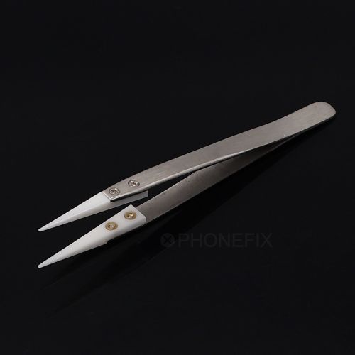 Straight Aimed Ceramic Tweezers for Electronics Soldering with