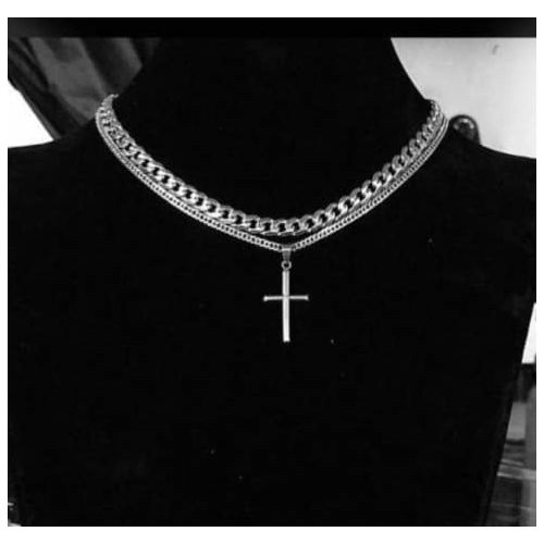 cuban link with cross pendant