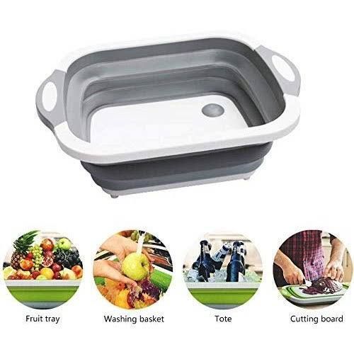 Generic Adjustable Expandable Collapsible Foldable Veggie Chopping Cutting  Board Basin Bowl With Dish Tub And Dish Sink Kitchen Helper