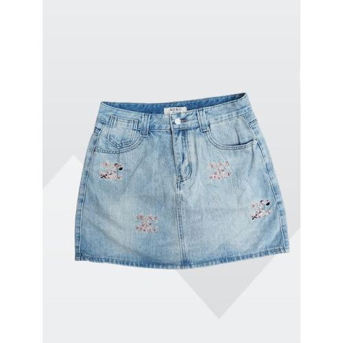 product_image_name-SHEIN-High quality ladies patterned denim mini skirt -1