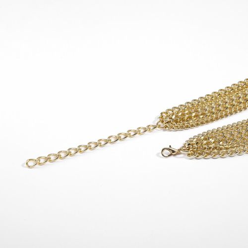 Fashion Women's Multi-Layer Chunky Gold Statement Necklace - Stacked Cuban Link Chain - image 7