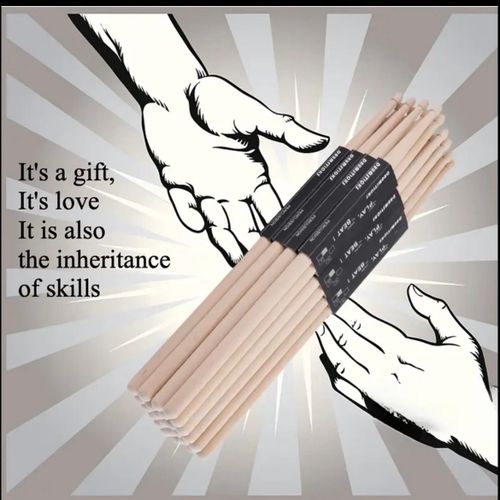 product_image_name-Generic-12 set Drum Stick - 12 Pair of High Quality Maple Wood Drumsticks, Available in Various Models With a Smooth Grip and Balanced Weight Distribution. ( 12 Pair )-2