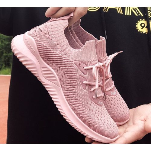 Fashion Ladies Casual Lace Up Sneaker - Pink | Jumia Nigeria